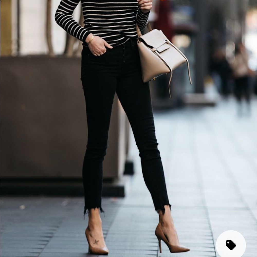 AGOLDE Sophie skinny jeans with ripped hem